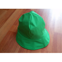 Capa de chuva PU verde para criança