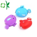 Fish Shape Children Silicone Coin Purse without Zipper