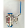 Stainless Steel Three Piece with Lock Ball Valve