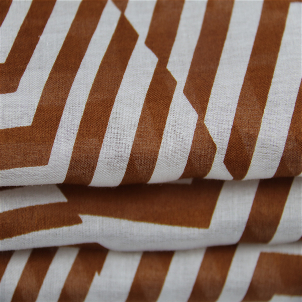 Stripe printed voile