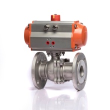 Pneumatic Controlled Stainless Steel Body Flange Type Ball Valve