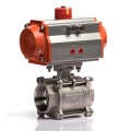 Stainless Steel Material Pneumatic Control 3 PCS Ball Valve