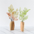 Multilateral Plastic Flowers Wooden Vase Standing