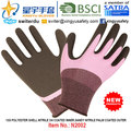 13G Polyester Shell Nitrile 3/4 Coated Inner, Sandy Nitrile Thumb Coated Outer Gloves (N2002) with CE, En388, En420, Work Gloves