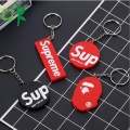 Chaveiro personalizado da borracha de silicone do Keyring da letra / número