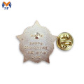 Star Flower Shape Lapel Pin Badge With Doamond