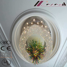 Big Size Round Luxus und Morden Crystal Projekt Lampe für Hotel Dekoration