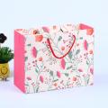 Logo Printing Paper Bag With Back Grosgrain Ribbon