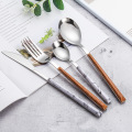 High Quality Wood Grain ABS Plastic Handle Cutlery