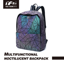 Luminous geometric PU laptop&school Backpack