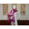Digital gedruckte doppelte Schicht Hochzeit 100% reiner Silk Schal für Frau