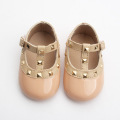 Baby Dress Pu Leather Rivet T-bar Shoes