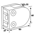 Aço inoxidável Die Casting Glass Clamp Spigot para tubo de corrimão (CR-053)