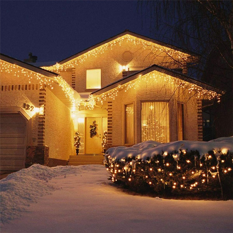 christmas new style led icicle light dripping icicle lights home depot