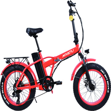 Silver fish snow electric bike red