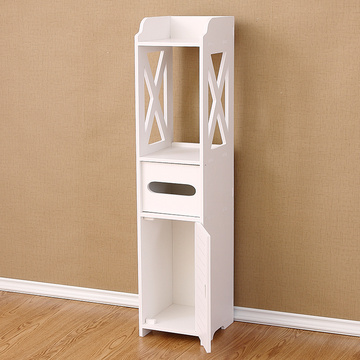 PVC Bathroom Storage Corner Floor Cabinet