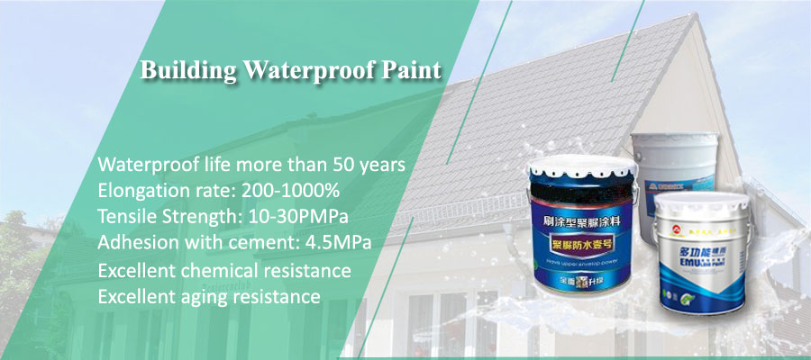 Waterproofing Paint for Roof High tensile strength, high elongation, good elasticity, good weather resistance, suitable for community roofs, high standard building Waterproofing Membrane for Roof Deck, villas Waterproofing Paint for Roof Decks, etc. Anti-leakage, environmental protection, non-toxic and harmless waterproof coating for the human body.