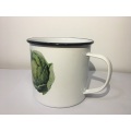 Enamelware Mug Vintage Vegetable Patten