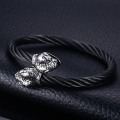 Mesh Stainless Steel Wire Snake Head Bangle Bracelet