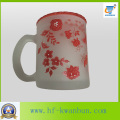 Frosted Glass Cup Drinking Cup with Decal Hot Sale Kb-Hn0730