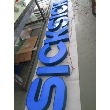 Panneaux d’affichage personnalisés haute luminosité inox acrylique LED Lettre signe