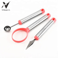 3PC Stainless Steel Melon Carving Tool Set