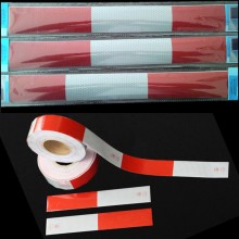 2'' white and red reflective Vehicle tape