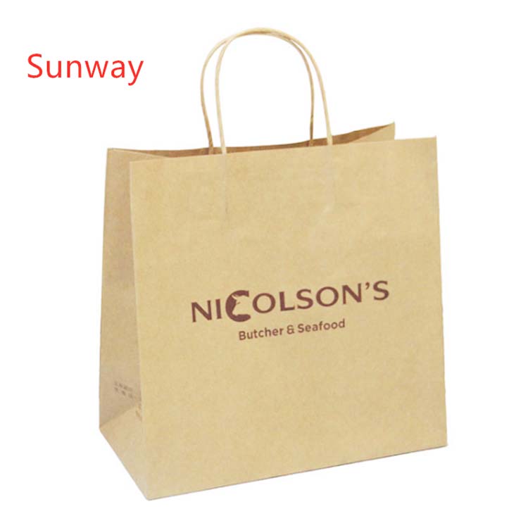 Custom Printed Kraft Bags for Restaurant 