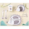 hedgepig shaped kids dinnerware set plastic baby set