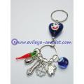 Handmade Turkish evil eye keychain blue eye