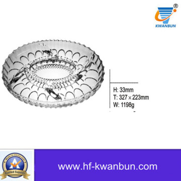 Стеклянная посуда Стеклянная тарелка Домашнее украшение Стеклянная посуда Kb-Hn0387