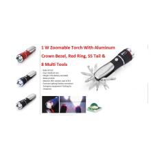 9 in 1-Led-Taschenlampe mit Tools