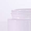 Opal white jars with bamboo press type cap