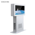 High Brightness floor stand display outdoor digital signage