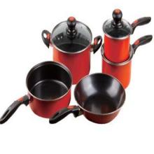 Colorful coating outside cookware sets