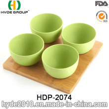 Varios colores Biodegradable de bambú fibra Bowl (HDP-2074)