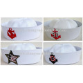 Factory making white cotton sailor seaman cap hat