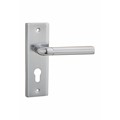 Embossed aluminum door handle with plate