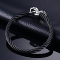 Mesh Stainless Steel Wire Snake Head Bangle Bracelet