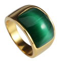 Men Dance Gold Big Gemstone Ring