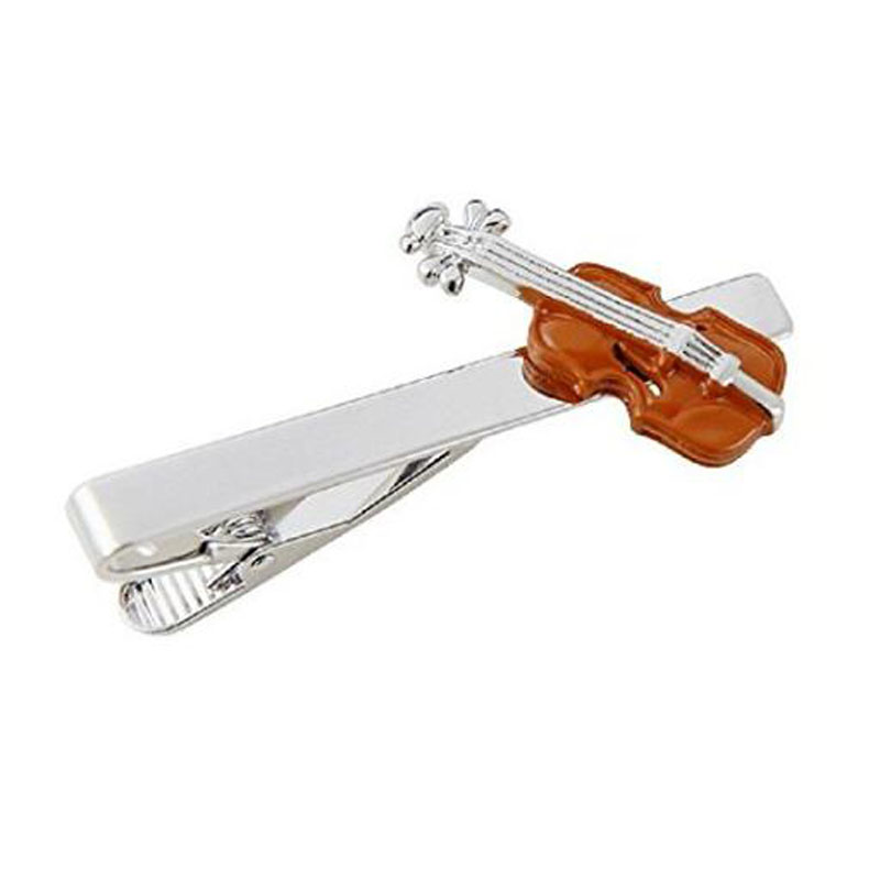 Brown Violin Tie Bar