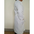 100%Cotton Summer Snow White Shawl Collar Waffle Bathrobe