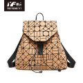 Factory directly supply cork women back pack wooden vegan geometric wooden back pack