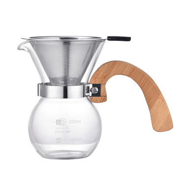 Pour Over Coffee Maker with Wooden Handle 200ML
