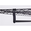 Black Eppoxy Metal Wire armário organizador rack com rodas