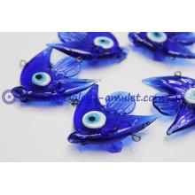 Glass Evil Eye Fish Good Luck Charms with Evil Eye