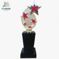 Regalo promocional Gold Custom Enamel Star Logo Metal Oscar Crystal Trophy en Stock