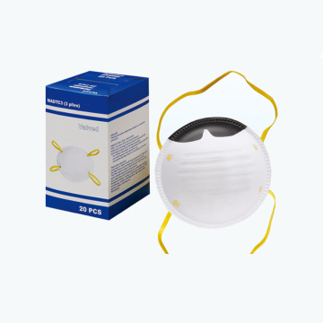 3ply Adjustable Nose Pad Protective Half Safety Mascara facial com válvula de respiração