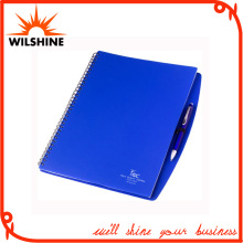 A4 PP Cover Spiral Notebook with Pen for Wholesale (PPN221)