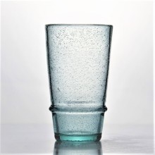Green Bubbled Recycled Glass Pint Drinking Glasses